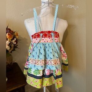Matilda Jane Platinum Ellie Holiday Christmas Tunic Top Dress sz 12 month VHTF